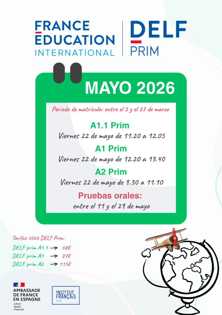 EXAMENES FRANCÉS MAI PRIM 2026